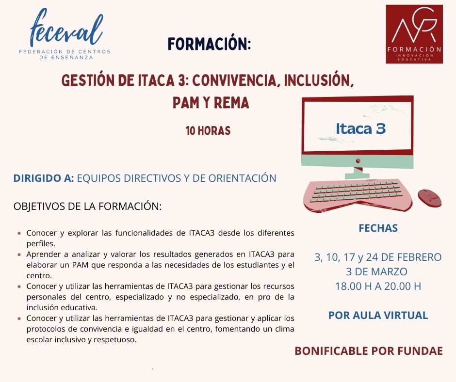 GESTIÓN DE ITACA 3: CONVIVENCIA, INCLUSIÓN, PAM Y REMA